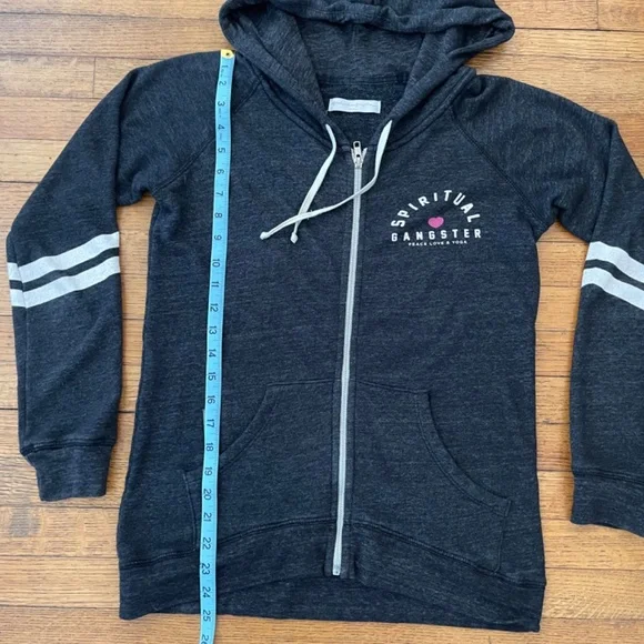 Spiritual Gangster - Women's Peace Love & Yoga Zip Up Hoodie - Picture 5 of 8